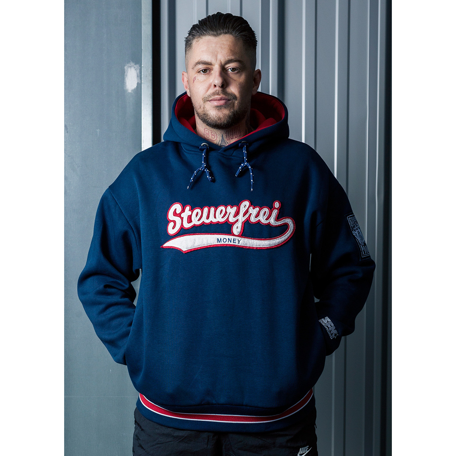 SFM 90s Hoody (navy/red)